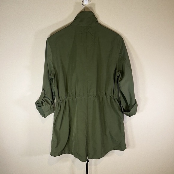 Sanctuary Anthropologie Scout Green Anorak Utility Trench Jacket Women Medium - Picture 4 of 12